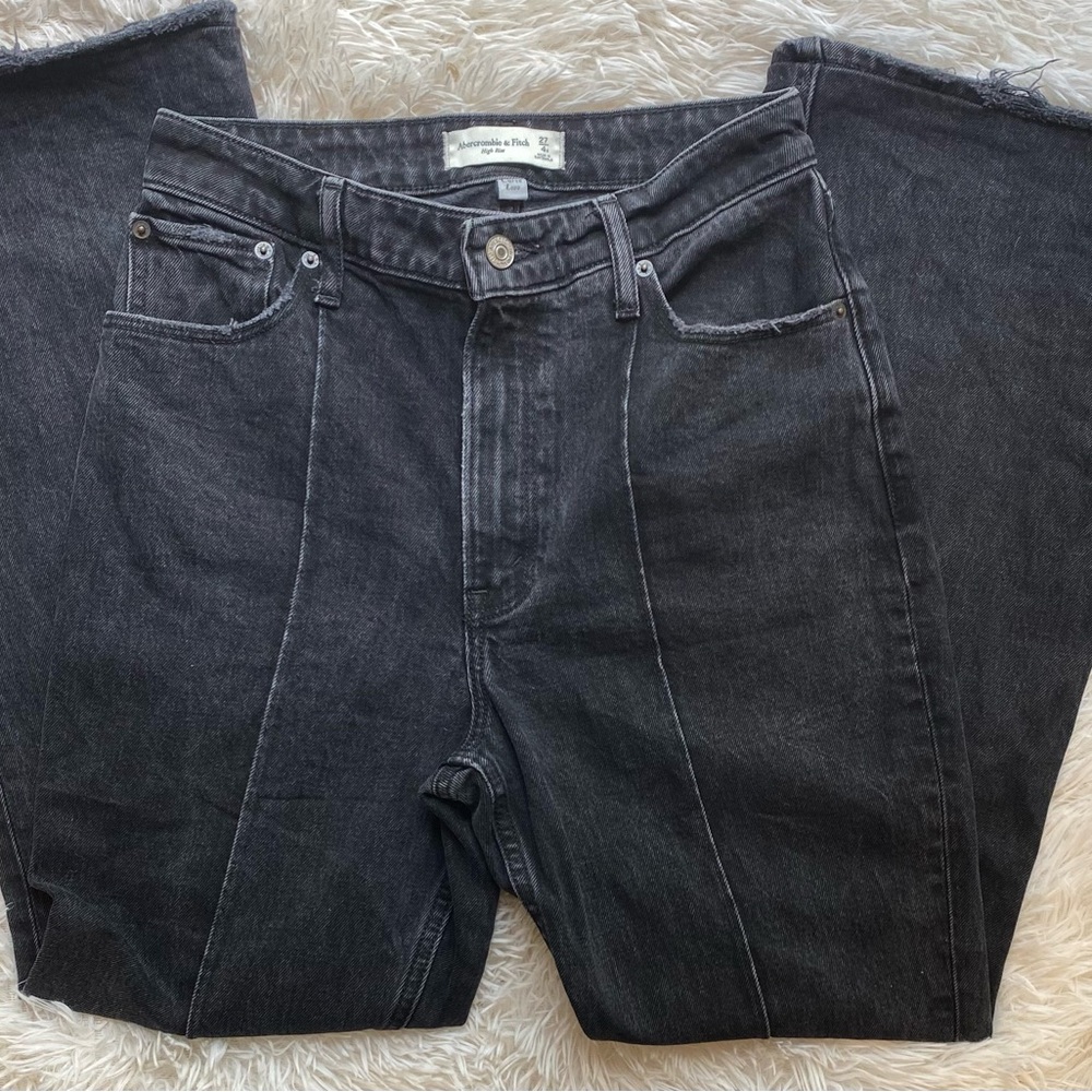 Abercrombie & Fitch Charcoal High Rise Jeans